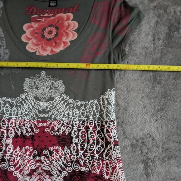 Desigual Red Black and Grey patterned dress - Picture 4 of 6